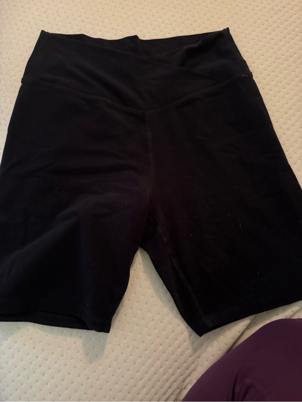 Abercrombie & Fitch Black High-Rise Bike Shorts